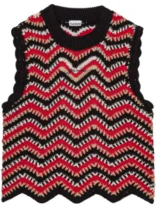 GANNI - Gilet Crochet In Cotone #3106672