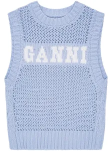 GANNI - Gilet In Maglia Con Logo #3007396