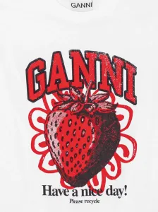 GANNI - T-shirt In Cotone Stampata #2860537
