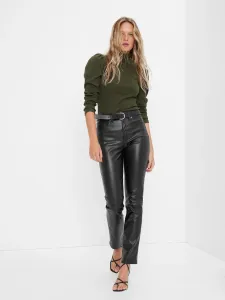 GAP Artificial Leather Slim High Rise Trousers - Women