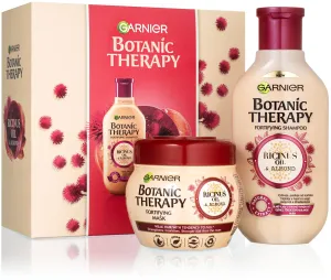 Garnier Set regalo trattamento rinforzante per capelli deboli e sfibrati Botanic Therapy Ricinus Oil & Almond