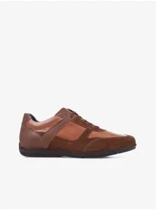 Brown Men's Sneakers with Suede Details Geox - Men's #1443667