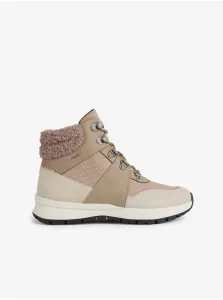 Light Pink Women's Ankle Boots with Suede Details Geox Bra - Women #542283