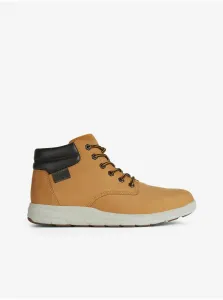 Light Brown Mens Ankle Leather Boots Geox Hallson - Men