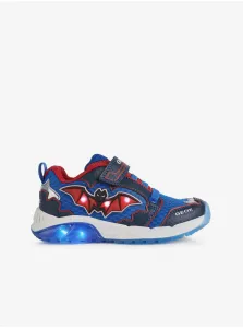 Red and Blue Boys Shoes with Glowing Sole Geox Spaziale - Boys #1074447