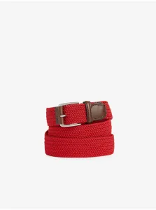 Geox Red Men's Belt with Leather Details - Men