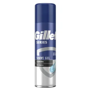 Gillette Gel da barba detergente al carbone Charcoal (Cleansing Shave Gel) 200 ml