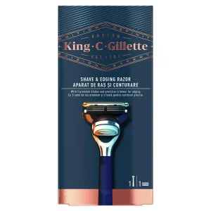 Gillette Rasoio King (Shave & Edging Razor) + 1 lamette di ricambio