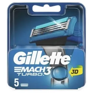 Gillette Testine di ricambio Gillette Mach3 Turbo 3D 5 pz