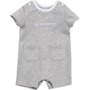 Givenchy Baby Boys Cotton Babygrow Grey - GREY 12M