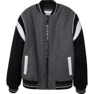 Givenchy Boys Bomber Jacket Grey - GREY 10Y