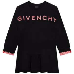Givenchy Girls Bandana Print Logo Dress Black - 6Y BLACK