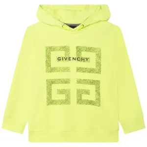 Givenchy Boys 4G Print Hoodie Yellow - 4Y YELLOW
