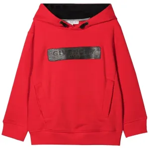 Givenchy Boys Logo Embossed Hoodie Red - 10Y Red
