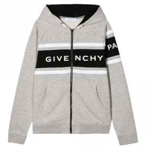 Givenchy Boys Logo Zip-up Hoodie Grey - 10Y GREY