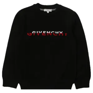 Givenchy Boys Logo Knit Sweater Black - 10Y BLACK