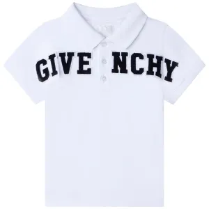 Givenchy Baby Boys Logo Polo Shirt White - 18M WHITE