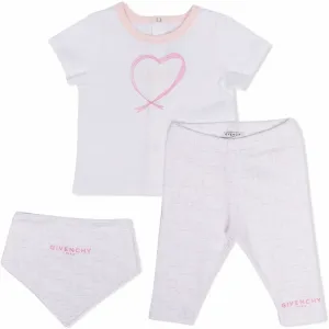 Givenchy Baby Girls Heart Print Set White - 9M WHITE