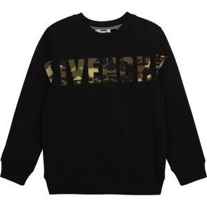 Givenchy Boys Camo Logo Sweatshirt Black - BLACK 8Y