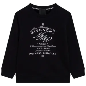 Givenchy Boys Embroidered Sweater Black - 4Y BLACK
