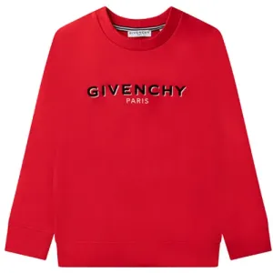 Givenchy - Boys Red Logo Print Sweater - 14Y Red