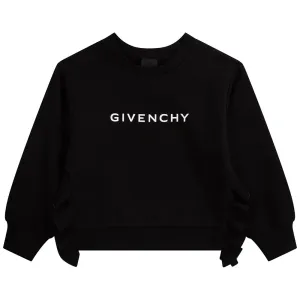 Givenchy Girls 4g Logo Twill Sweater Black - 10Y BLACK