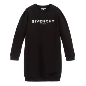 Givenchy Girls Logo Sweatshirt Dress Black - 12Y Black #484121