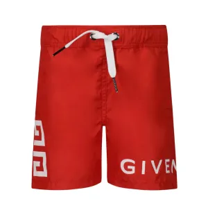 Givenchy Baby Boys Logo Swim Shorts Red - 12M RED