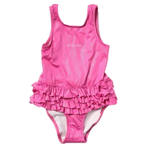 Givenchy Baby Girls Ruffle Swimsuit Pink - 12M PINK