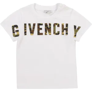 Givenchy Baby Boys White Camo Logo Baby T-Shirt - WHITE 18M