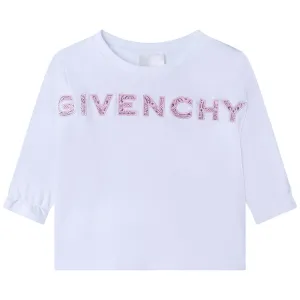 Givenchy Baby Girl Bandana Print T-shirt White - 3Y PINK