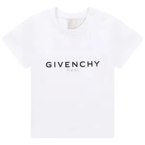 Givenchy Unisex Baby Reverse Logo T-shirt White - 12M WHITE