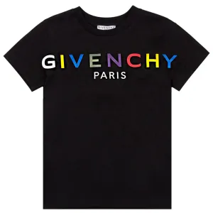 Givenchy - Boys Black Multicoloured T-Shirt - 10Y Black