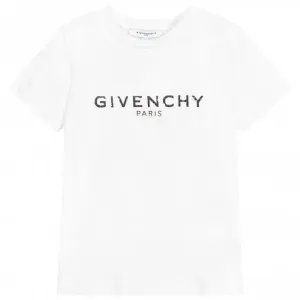 Givenchy Boys Logo Print T-Shirt White - 4Y WHITE
