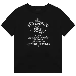 Givenchy Boys Logo T-shirt Black - 14Y BLACK