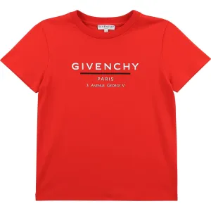 Givenchy Boys Logo T-Shirt Red - RED 4Y