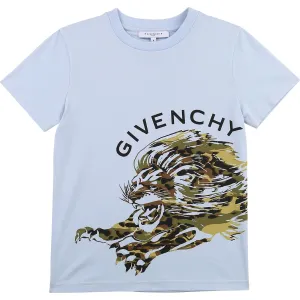 Givenchy Boys Logo Tiger T-Shirt Blue - BLUE 14Y