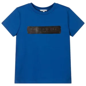 Givenchy Boys Paint Logo T-Shirt Blue - 10Y Blue