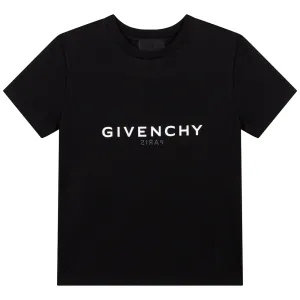 Givenchy Boys Reverse Logo T-shirt Black - 4Y BLACK
