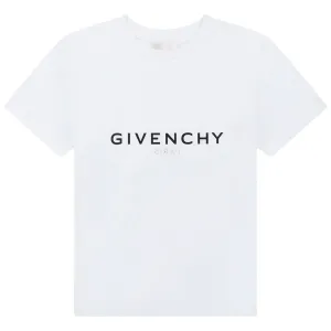 Givenchy Boys Reverse Logo T-shirt White - 4Y WHITE