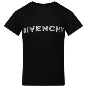 Givenchy Girls 4G Logo T-shirt Black - 10Y BLACK