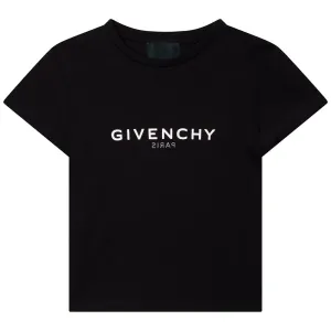 Givenchy Girls Reverse Logo T-shirt Black - 12Y BLACK