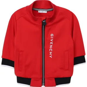 Givenchy Baby Boys Logo Zip Top Red - RED 12M