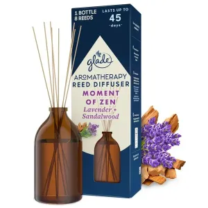 Glade Diffusore di aromi al profumo di lavanda e legno di sandalo Aromatherapy Reed Moment of Zen 80 ml