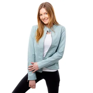 Women's leatherette jacket GLANO - light blue