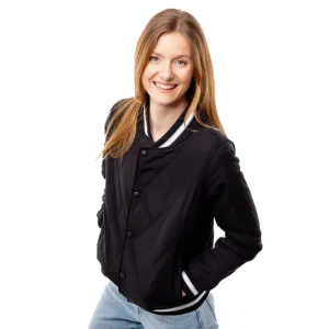 Women's Quilted Bomber Jacket GLANO - Black #1984866