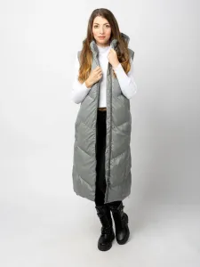 Women's quilted vest GLANO - gray
