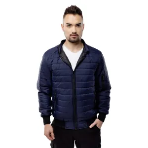 Men's Quilted Hooded Jacket GLANO - navy #1986488