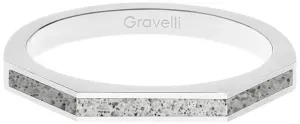 Gravelli Anello in acciaio con cemento Three Side acciaio/grigio GJRWSSG123 53 mm