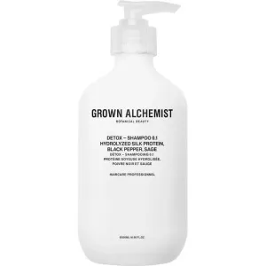 Grown Alchemist Shampoo disintossicante Hydrolyzed Silk Protein, Lycopene, Sage (Detox Shampoo) 500 ml